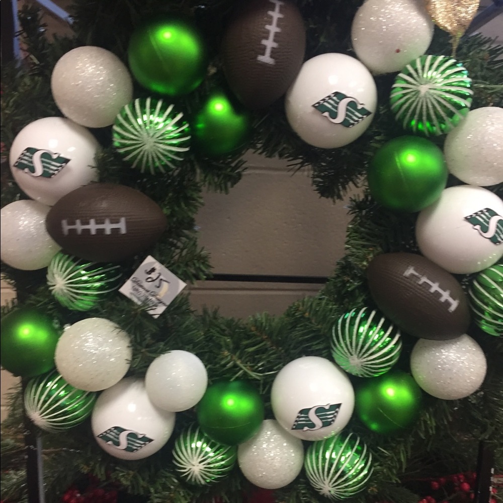 Rough Riders Christmas ball wreath